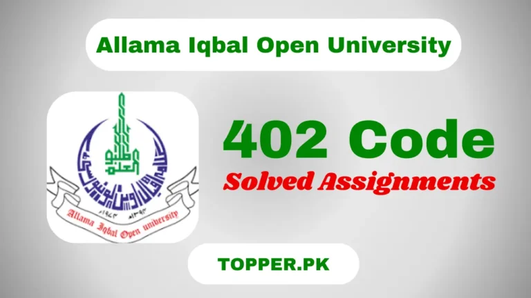 402 Code Economics Solved Assignments