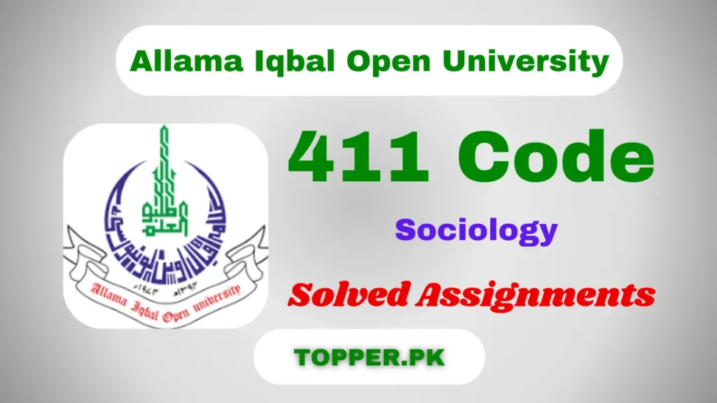 411 Code Sociology Solved Assignments