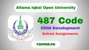 487 Code Child Development Solved Assignments