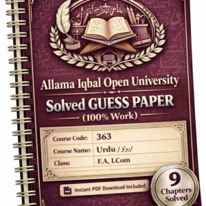 AIOU 363 Code Urdu Solved Guess Paper