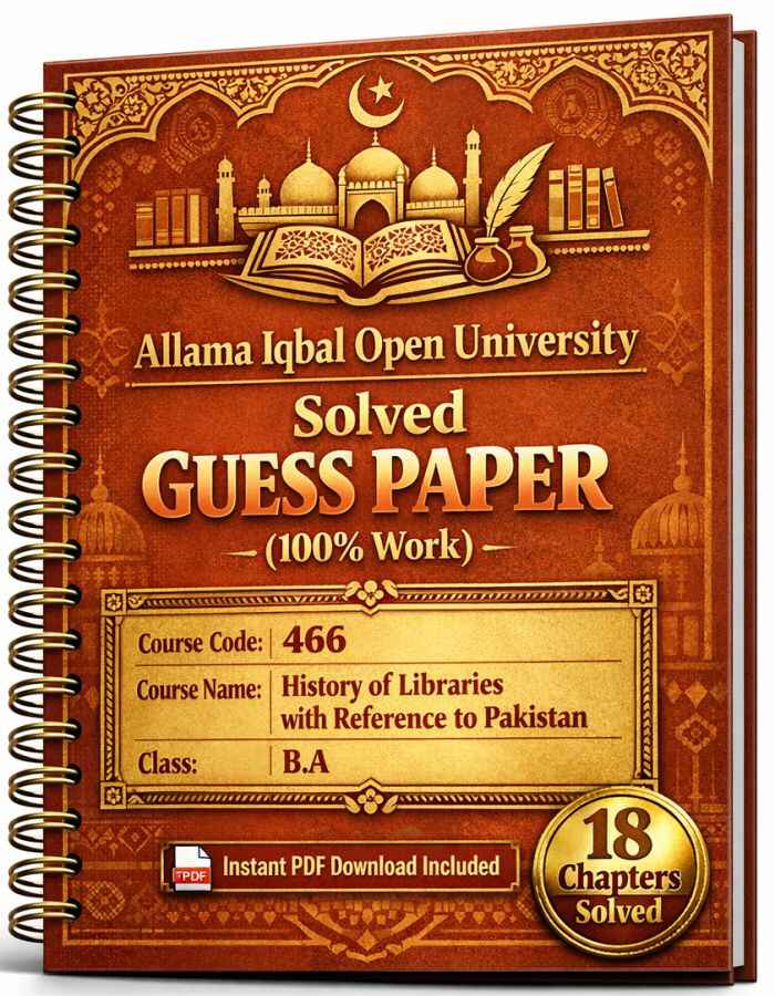 AIOU 466 Code Solved Guess Paper