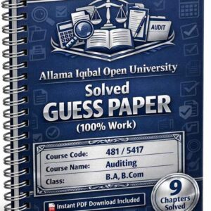 AIOU 481/5417 Code Auditing Solved Guess Paper
