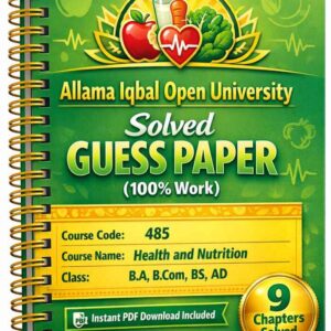 AIOU 485 Code Health and Nutrition Solved Guess Paper