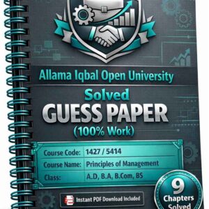 AIOU 1427/5414 Code Solved Guess Paper