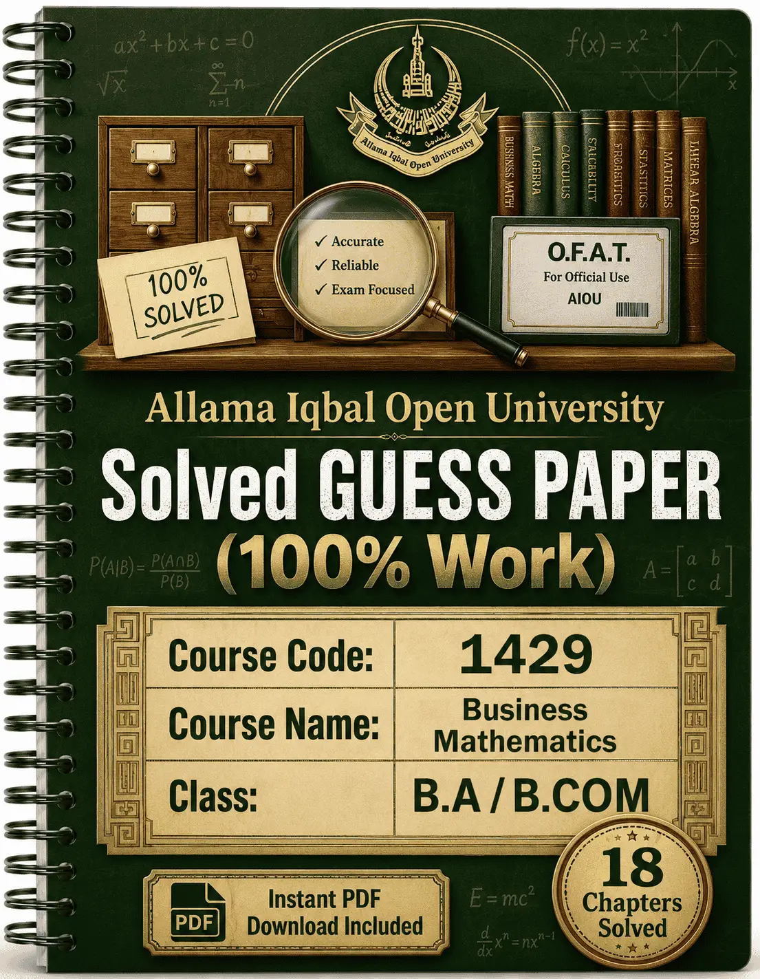 1429 Code Past Papers Solution (PDF Download)